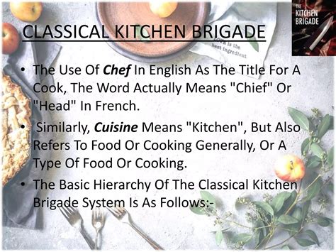 Kitchen Brigade System - harsh sodhani | PPTX