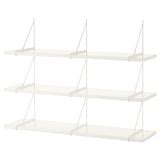 BERGSHULT / PERSHULT wall shelf combination, white/white, 120x30 cm ...
