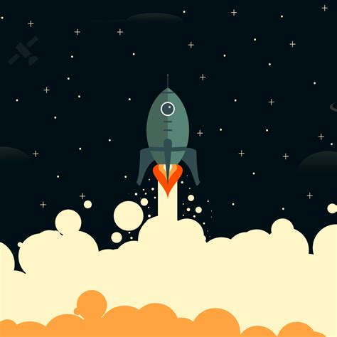 Download wallpaper 2780x2780 rocket, smoke, space, art, vector ipad air ...