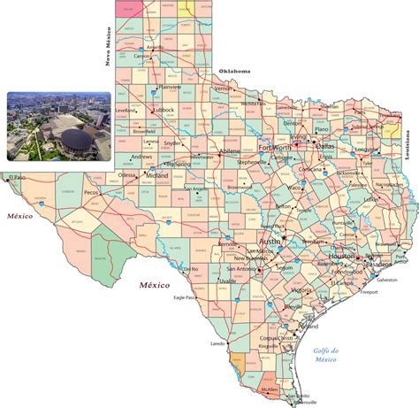 Mapa De Texas Con Ciudades