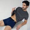 Aero Silver Cotton Trunks Midnight Blue