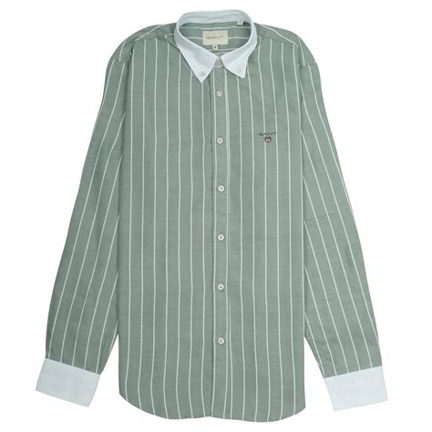 GANT Enchanted Sage Classic Fit Long Sleeve Striped Shirt – Brand Drops