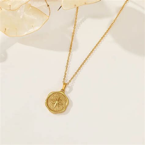 Gold Plated Stainless Steel 316L French Retro Vintage Ladies Chain Nec ...