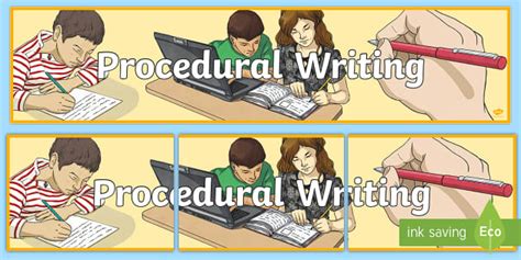 Procedural Writing Display Banner