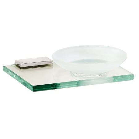 Alno A7530-PC Arch 6-3/4" Wide Wall Mounted Bathroom Frosted Glass Soap ...