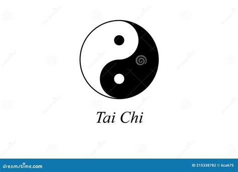 Tai Chi Taoism Religion Symbol with Its English Text Stock Illustration - Illustration of orient ...