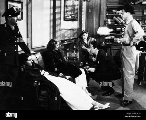 THE MAD MISS MANTON, seated from left: Linda Perry, Barbara Stanwyck ...
