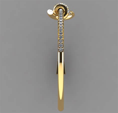 Tiffany Inspired Diamond Knot Bangle CAD File With Hidden Clasp Lock M ...