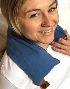 Hot Cherry Pit Pillow Neck Wrap, (Blue Denim, Natural-Dyed) Natural ...