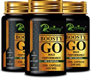 Riffway Boosty Go Ayurvedic Capsules For Long Timing Bigger Harder Male ...