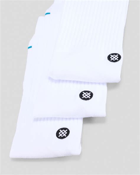 Stance Icon Socks 3 Pack In White - FREE* Shipping & Easy Returns ...