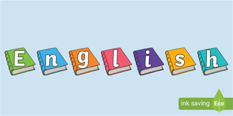 English on Books Display Cut Outs