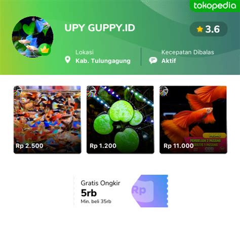 Toko UPY GUPPY. ID Online - Produk Lengkap & Harga Terbaik | Tokopedia