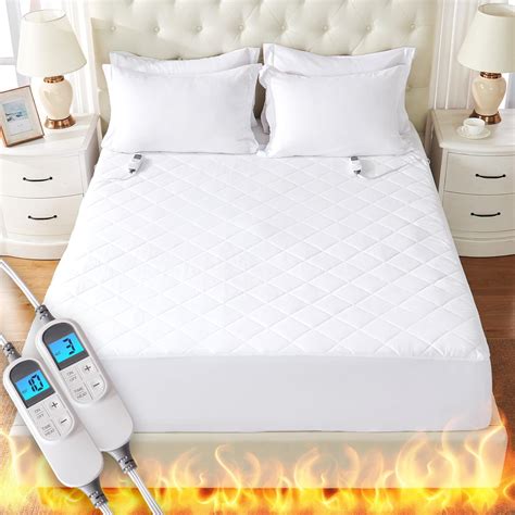 Amazon.com: DAICO Heated Mattress Pad King Size Soft and Warm Cover 10 ...