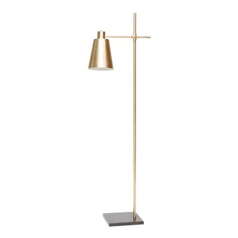 Hubsch Black Marble and Brass Floor Lamp | Lighting from Scandanavia