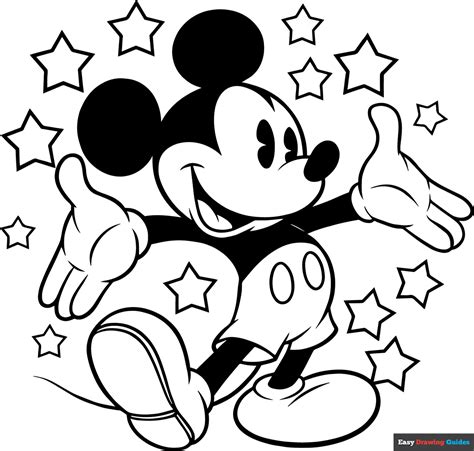 Easy Mickey Mouse Coloring Pages Mickey Mouse Giant Coloring Poster,