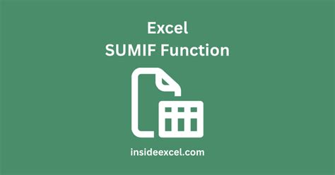 Image result for Excel SUMIF Function