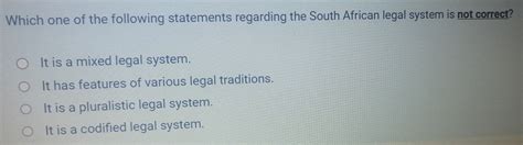 Solved: Which one of the following statements regarding the South ...
