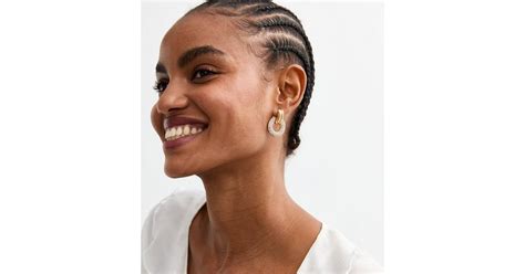 Gold Tone Crystal Drop Earrings | New Look