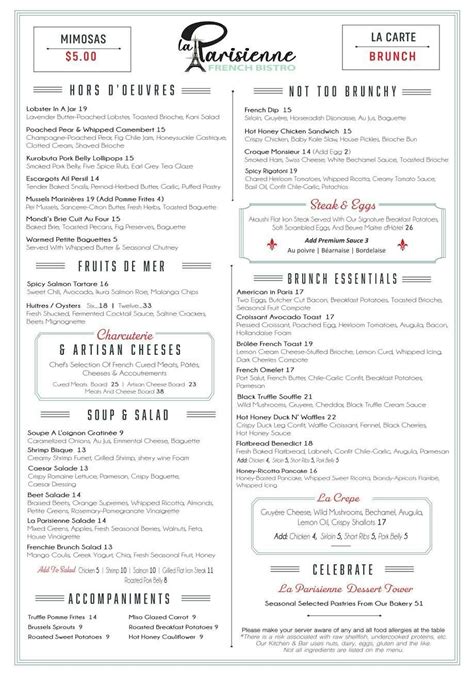 La Parisienne French Bistro - Frisco, TX | Tock