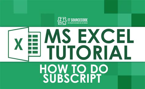 Image result for Excel Subscript Tutorial