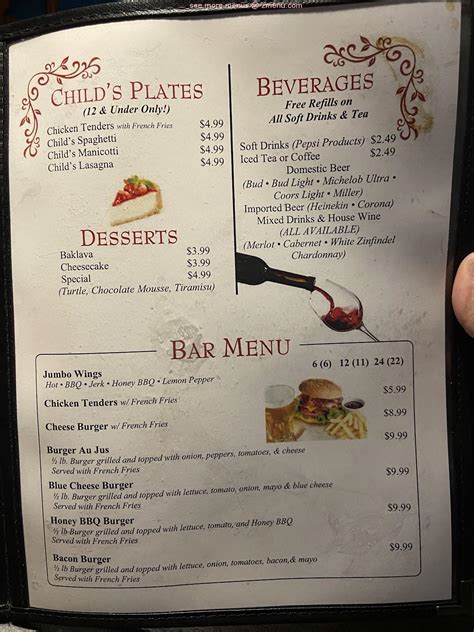 Online Menu of El Sherif's Restaurant and Lounge Restaurant, Cheraw ...