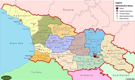 Georgia Politische Karte