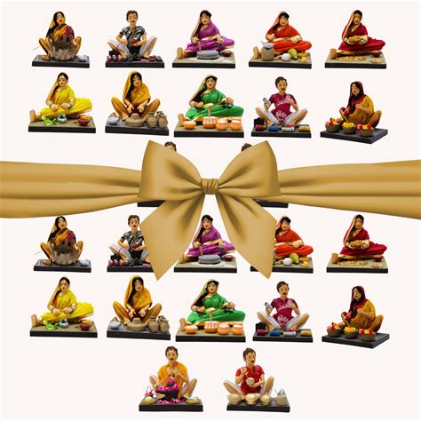 Buy Pragati Bhajani, Warkari & Bara Balutedar Set – Clay Statues Made ...