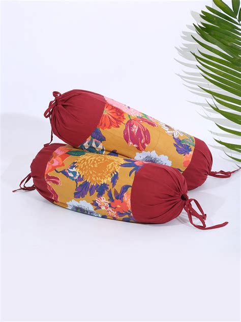 Rajasthan Décor Screen Print Cotton Bolster Covers Set of 2 – Rajasthan ...