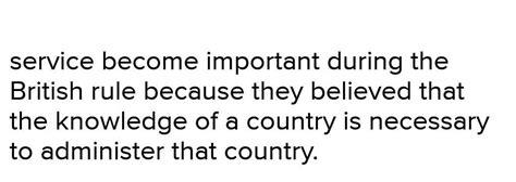 why Service become important in British period - Brainly.in