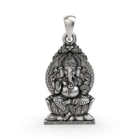 925 Silver Ganpati Pendant | Lord Ganesha Jewelry | Hindu God Pendant ...