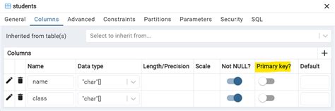 Image result for CreateTable pgAdmin 4