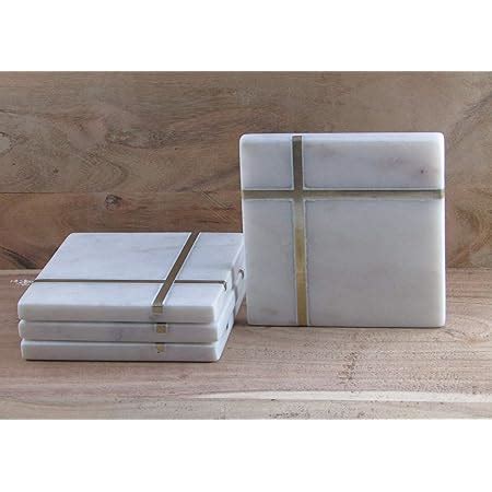 NikkisPride Marble Wooden Mix Tea,Coffee,Cocktail Coaster Hexagon Shape ...