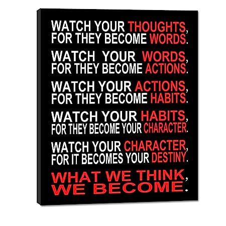 Pyradecor Watch Your Thoughts Motivational Classroom Poster Modern ...