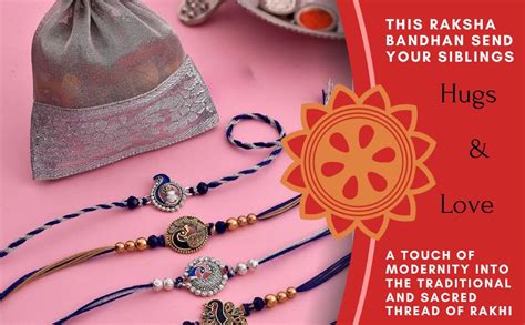 Buy Glow Spark Set of 6 Pompom Lumba Rakhi Chuda Hanging Rakhi set ...