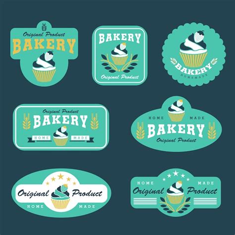 Logotipo de cupcake e padaria | Vetor Premium