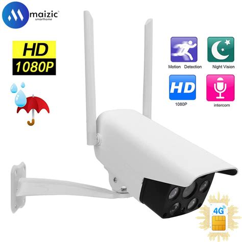 Maizic Smarthome 4G/5G Sim Security Camera Live View Night Vision Moti ...