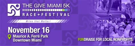 Run for What You Love: Give Miami Day 5K & Festival Lets You Choose the ...