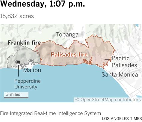 These maps show Los Angeles' Palisades Fire rapidly growing in first ...