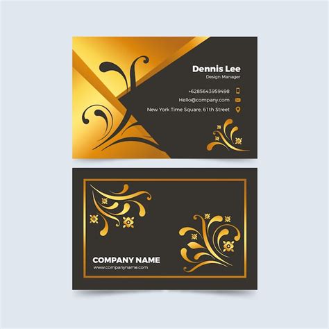 Visiting card design golden Images - Free Download on Freepik