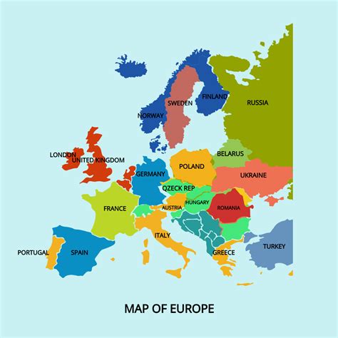 Europe On Map 的图像结果