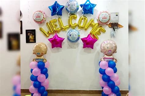 Twins Baby Welcome Decoration At Home Near Me