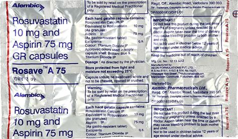 Rosave A 75mg Strip Of 10 Capsules: Uses, Side Effects, Price & Dosage ...