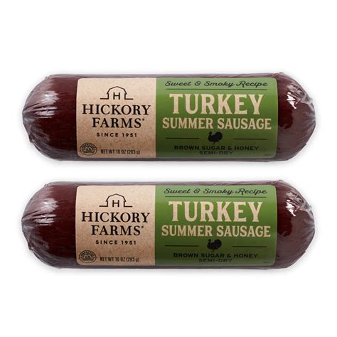 Sweet & Smoky Turkey Summer Sausage 2-Pack | Hickory Farms