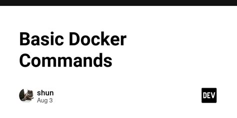 Image result for Docker Basic Commands