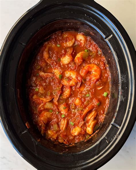 Slow Cooker Shrimp Creole - Fit Slow Cooker Queen