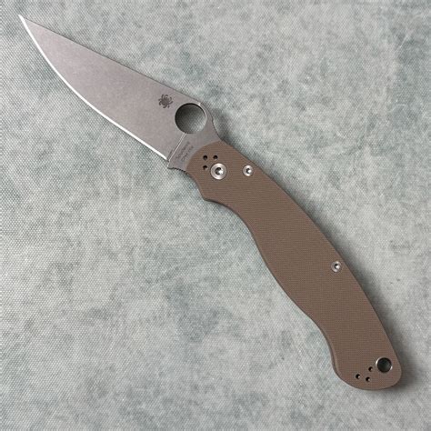Spyderco Military 2 Compression Lock Brown G10 Handle Stonewash CPM-15V ...