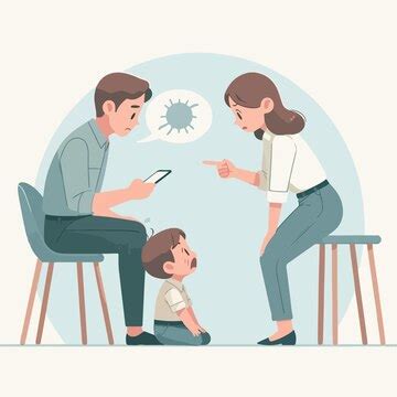 Ayah marahi anak | Premium AI-generated vector