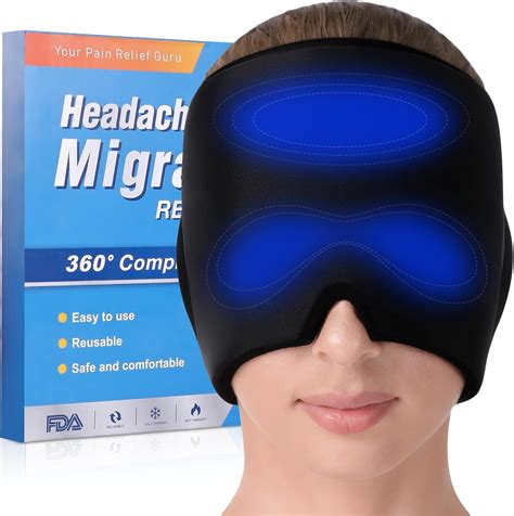 Yetulike Migraine Headache Relief Cap - Perfect Hot and Cold Therapy Headache Hat, Migraine ...