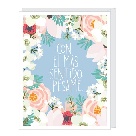 SPANISH LANGUAGE Floral Sympathy Card - Apartment 2 Cards